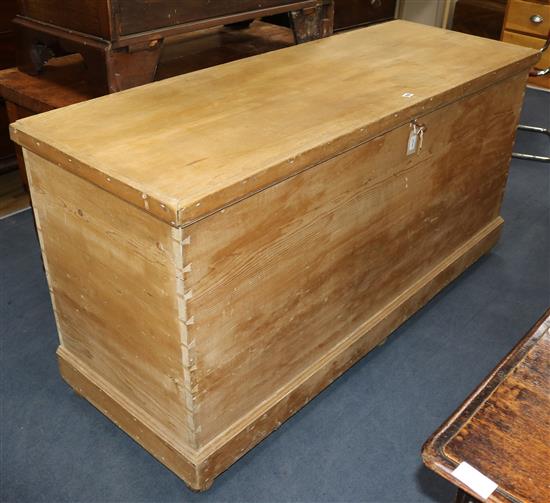 A 19th century pine coffer W.161cm